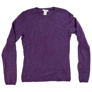 Tweeds 100% 2-Ply Cashmere Crew Neck Purple Long Sleeve Sweater Size M